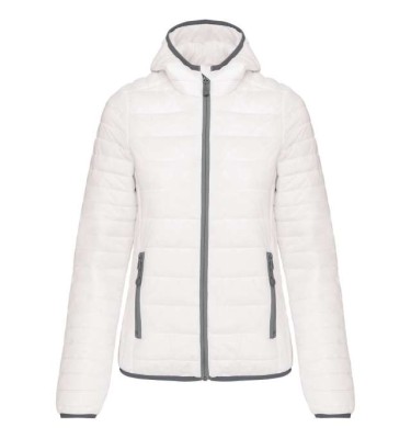 LADIES' LIGHTWEIGHT HOODED PADDED JACKET