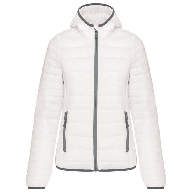 LADIES' LIGHTWEIGHT HOODED PADDED JACKET