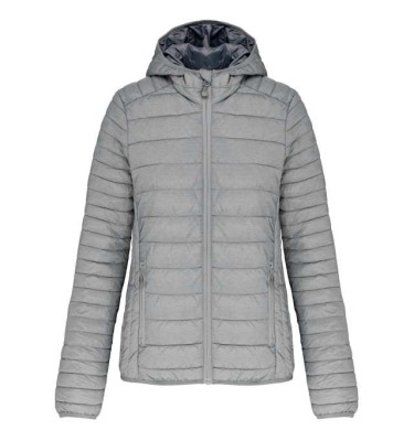 LADIES' LIGHTWEIGHT HOODED PADDED JACKET