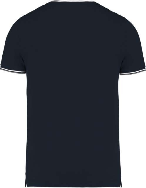 MEN'S PIQUÉ KNIT V-NECK T-SHIRT
