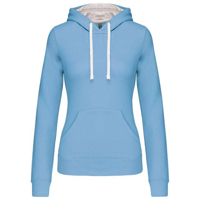 LADIES’ CONTRAST HOODED SWEATSHIRT