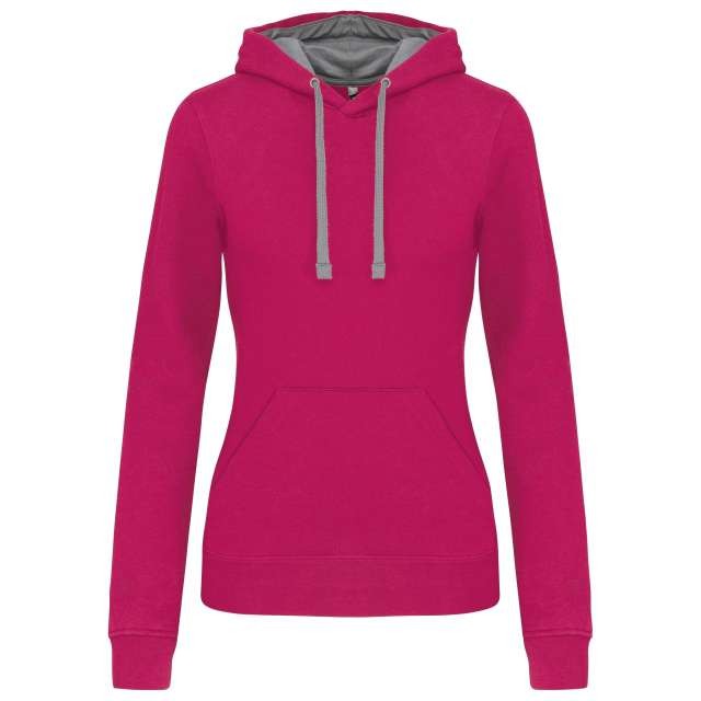 LADIES’ CONTRAST HOODED SWEATSHIRT