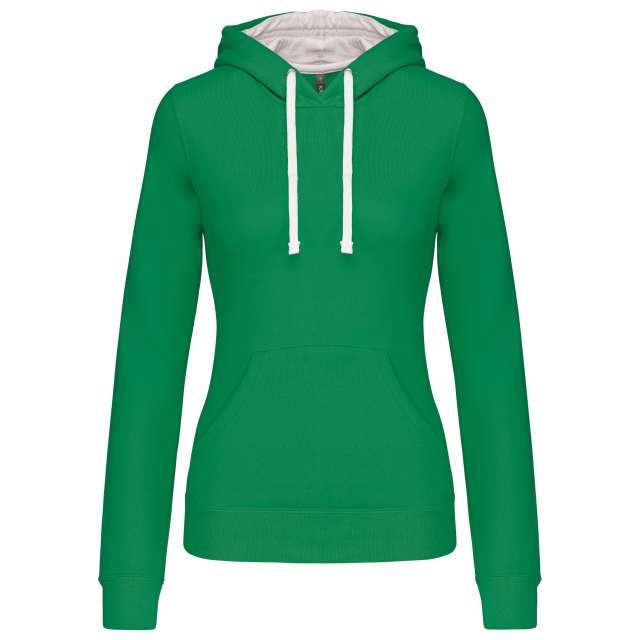 LADIES’ CONTRAST HOODED SWEATSHIRT