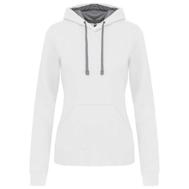 LADIES’ CONTRAST HOODED SWEATSHIRT