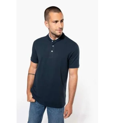MEN'S SHORT SLEEVE POLO SHIRT WITH MANDARIN COLLAR