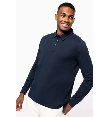 MEN'S LONG SLEEVED JERSEY POLO SHIRT