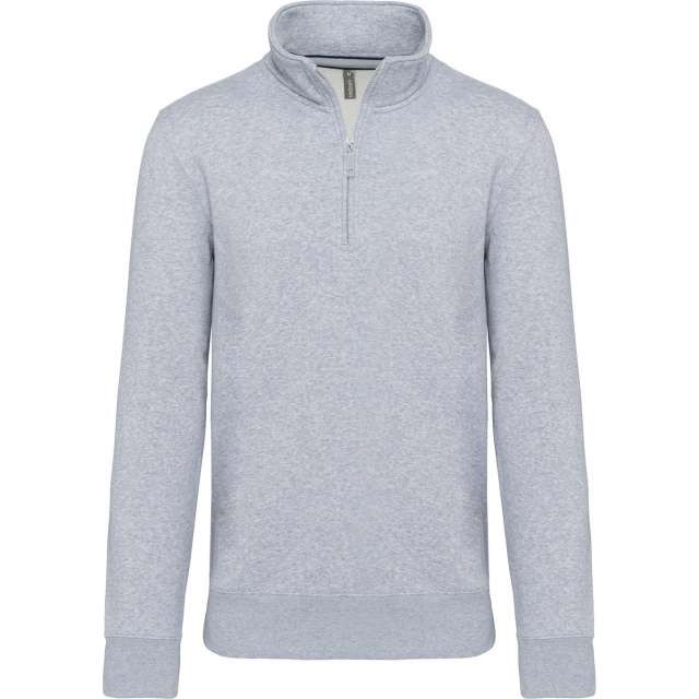 ZIPPED NECK SWEATSHIRT
