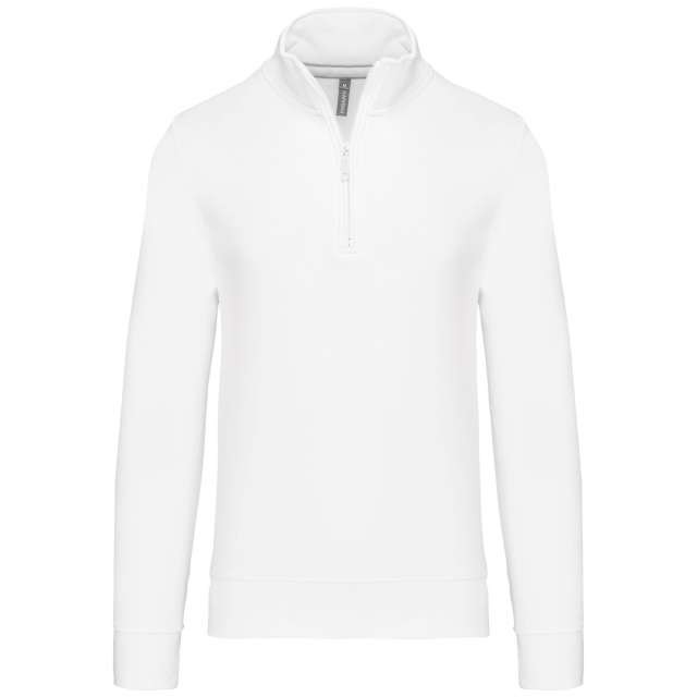 ZIPPED NECK SWEATSHIRT