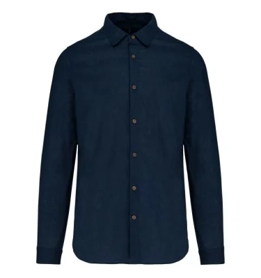 MEN'S LONG SLEEVE LINEN AND COTTON SHIRT