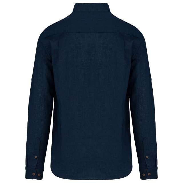 MEN'S LONG SLEEVE LINEN AND COTTON SHIRT