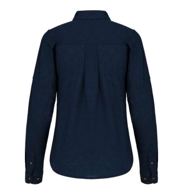 LADIES' LONG SLEEVE LINEN AND COTTON SHIRT