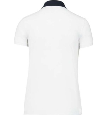 LADIES' TWO-TONE JERSEY POLO SHIRT