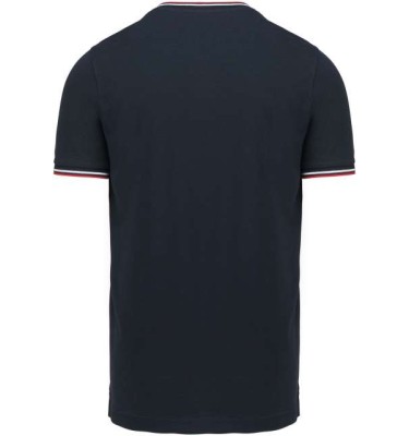 MEN'S PIQUÉ KNIT V-NECK T-SHIRT