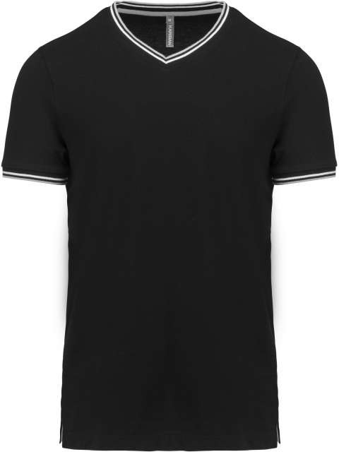 MEN'S PIQUÉ KNIT V-NECK T-SHIRT