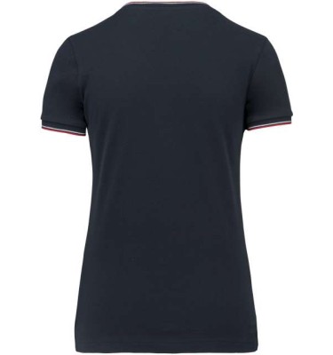 LADIES' PIQUÉ KNIT V-NECK T-SHIRT