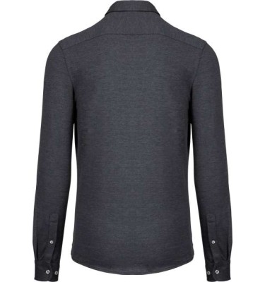 LONG-SLEEVED JACQUARD KNIT SHIRT