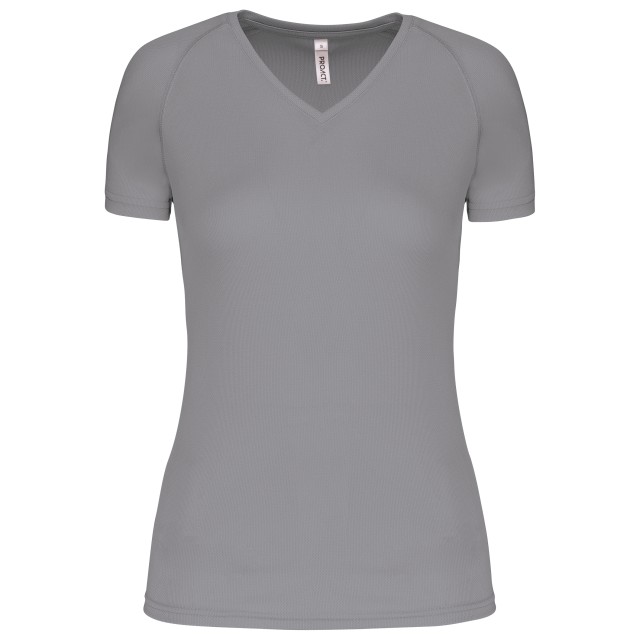 LADIES’ V-NECK SHORT-SLEEVED SPORTS T-SHIRT