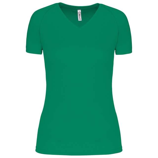 LADIES’ V-NECK SHORT-SLEEVED SPORTS T-SHIRT