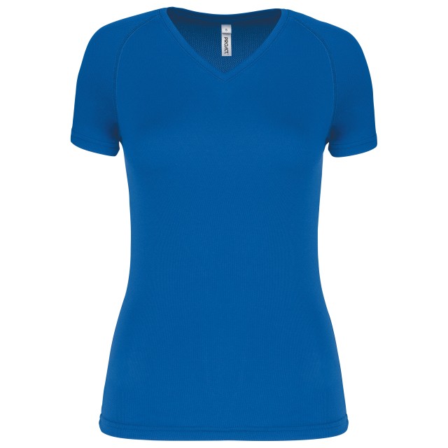 LADIES’ V-NECK SHORT-SLEEVED SPORTS T-SHIRT