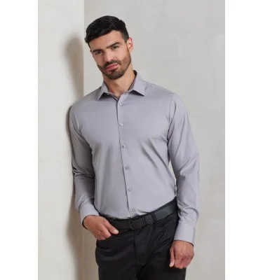 MEN'S STRETCH-FIT COTTON POPLIN LONG SLEEVE SHIRT
