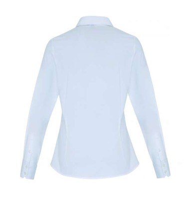 WOMEN'S STRETCH-FIT COTTON POPLIN LONG SLEEVE SHIRT