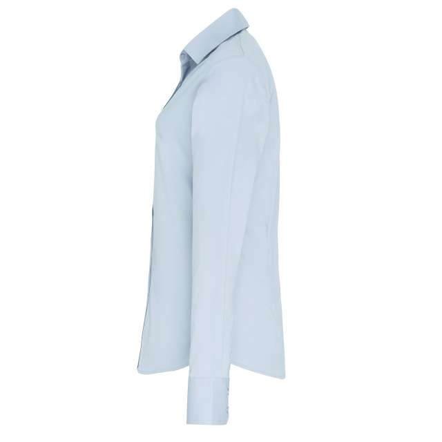 WOMEN'S STRETCH-FIT COTTON POPLIN LONG SLEEVE SHIRT