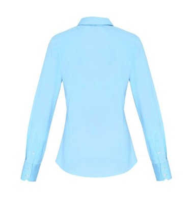 WOMEN'S STRETCH-FIT COTTON POPLIN LONG SLEEVE SHIRT
