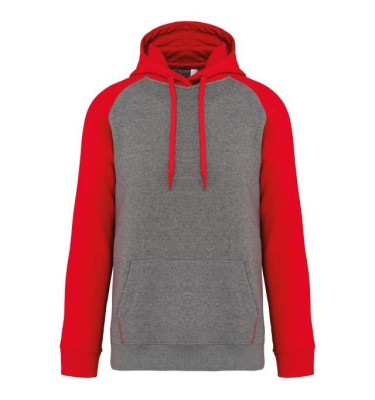 ADULT TWO-TONE HOODED SWEATSHIRT