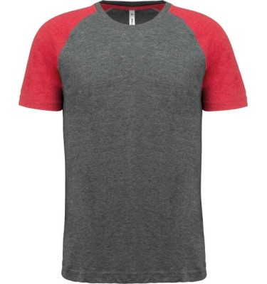 Grey heather/sporty red heather