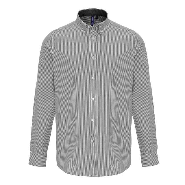 MEN’S COTTON RICH OXFORD STRIPES SHIRT