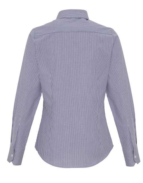 WOMEN'S COTTON RICH OXFORD STRIPES SHIRT