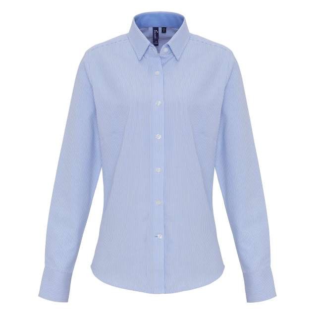WOMEN'S COTTON RICH OXFORD STRIPES SHIRT