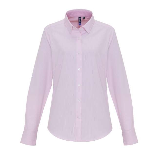 WOMEN'S COTTON RICH OXFORD STRIPES SHIRT