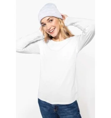 LADIES LONG-SLEEVED CREW NECK T-SHIRT