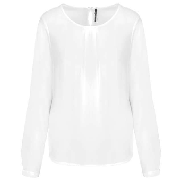 LADIES' LONG-SLEEVED CREPE BLOUSE