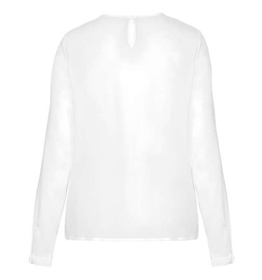 LADIES' LONG-SLEEVED CREPE BLOUSE