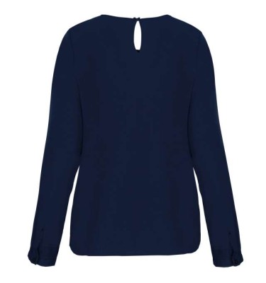 LADIES' LONG-SLEEVED CREPE BLOUSE