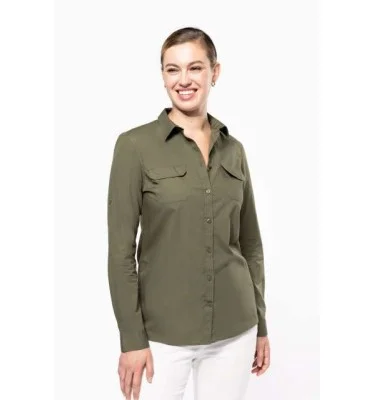 LADIES' LONG-SLEEVED SAFARI SHIRT