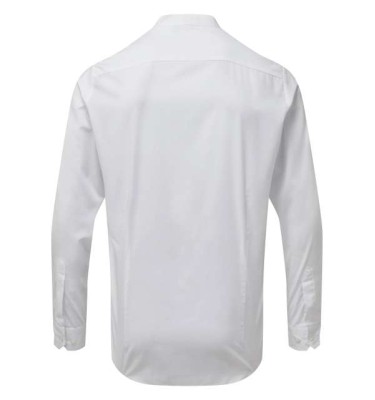BANDED COLLAR 'GRANDAD' LONG SLEEVE SHIRT