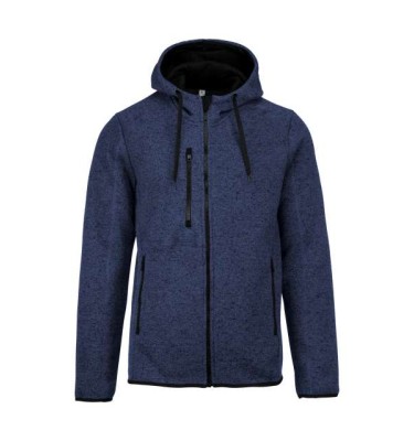 MEN'S HEATHER HOODED JACKET