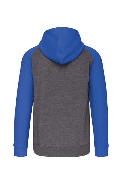 UNISEX TWO-TONE ZIPPED HOODED FLEECE JACKET