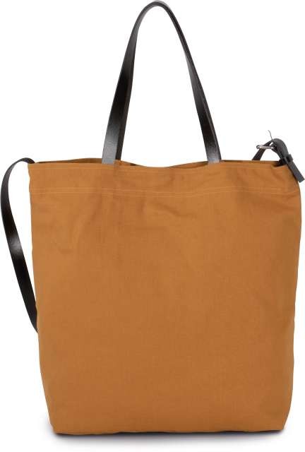 HANDBAG WITH LEATHER SHOULDER STRAP