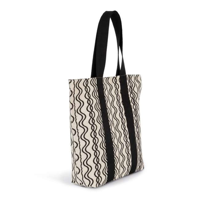 RECYCLED SHOPPING BAG - WAVY PATTERN