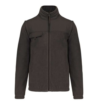 FLEECE JACKET WITH REMOVABLE SLEEVES