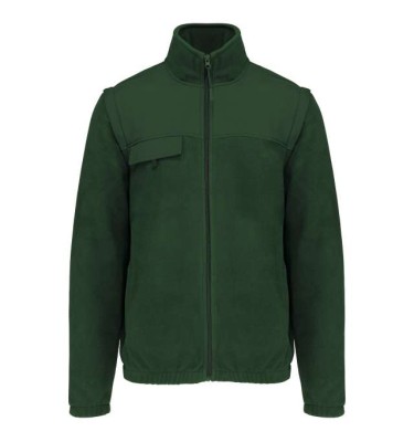 FLEECE JACKET WITH REMOVABLE SLEEVES