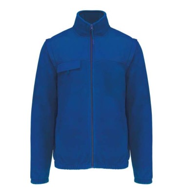 FLEECE JACKET WITH REMOVABLE SLEEVES