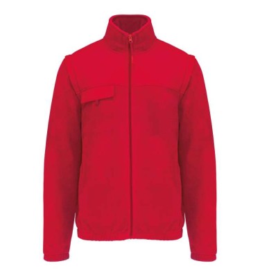 FLEECE JACKET WITH REMOVABLE SLEEVES