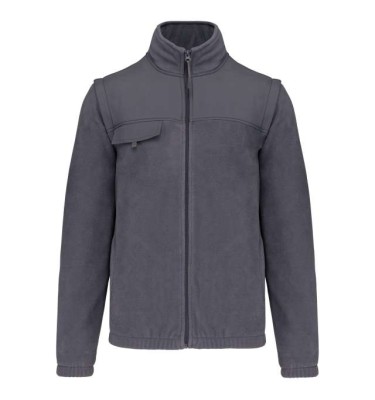 FLEECE JACKET WITH REMOVABLE SLEEVES