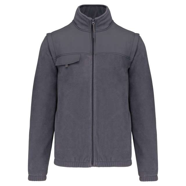 FLEECE JACKET WITH REMOVABLE SLEEVES