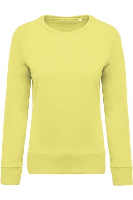 LADIES’ ORGANIC COTTON CREW NECK RAGLAN SLEEVE SWEATSHIRT